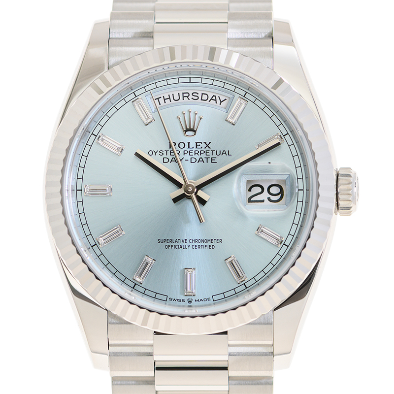 Obrázek produktu: Day-Date 36 Ice Blue Baguette Dial Automatic Men's Watch